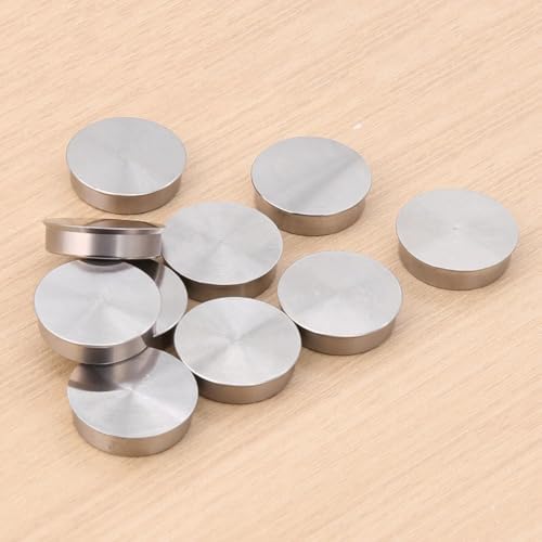 HONGDUI 10PCs Bench Top Protector for 20mm Dog Hole- MFT System Dog Hole Cover for Woodworking Workbenches (Aluminum)