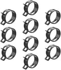 10pcs 1.26" ID Constant Tension Band Hose Clamps, 32mm Spring Band Type Action Hose Clamp Manganese Steel Fuel Line Clamp Low Pressure Air Clip Clamp for Fuel Hose Line Water Pipe Air Tube black