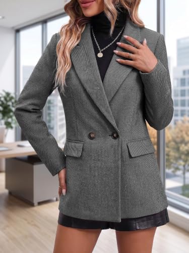 Mina Self 2026 Women's Fall Plaid Blazer Houndstooth Jacket Business Casual