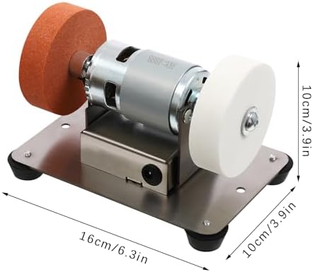 Mini Belt Sander, Knife Sharpener Electric Bench Grinder Sanding Machine, 3000-6000 RPM Belt Sander for Metal Working and Woodworking