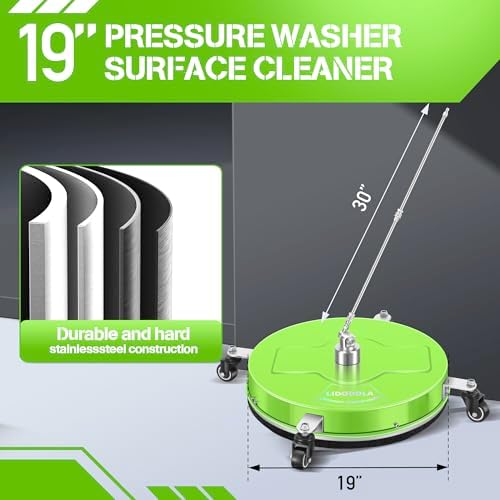 LidoDola 19'' Pressure Washer Surface Cleaner Green, Power Washer Accessory