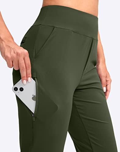 YYV Women's Golf Pants High Waist Stretch Ankle Pants with Pockets