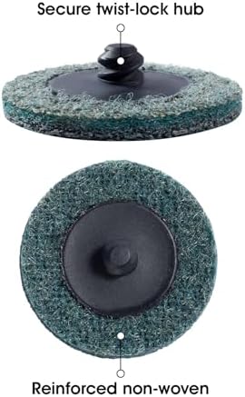 S SATC 25PCS Quick Change Discs Set, 2 Inch Die Grinder Sanding Discs for Die Grinder Surface Prep Strip Grind Polish Burr Finish Rust Paint Removal (Fine)