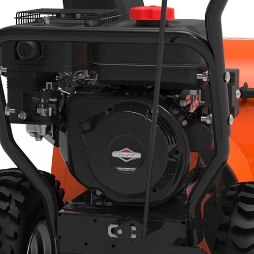 Yard Force YF24-DS21-GSB2 24-Inch Dual-Stage Gas Snow Blower, 208cc Briggs & Stratton Engine, Electric & Manual Start, LED Light, 6-Speed Self-Propelled Drive, 40-ft Throw Distance, Steel Auger