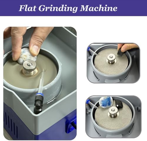 4” Flat Grinding Machine - Grinding Equipment - Shaping and Polishing Tools, Resin Mineral Rock Polishing Machines, Grinding Machines, Includes Rock Mineral Polishing Machine Accessory Kit