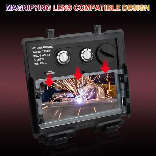TRQWH Auto Darkening Welding Helmet with Light True Color Welding Hood