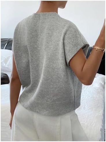 SOLY HUX Women's Short Sleeve Business Casual Sweater