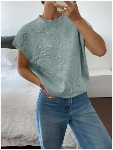 SOLY HUX Women's Short Sleeve Business Casual Sweater