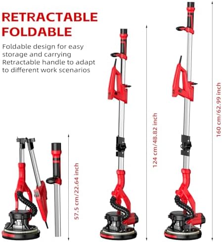 Electric Drywall Sander with Vacuum Dust Collector,Popcorn Ceiling Removal