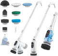 Electric Spin Scrubber, Cordless Power Scrubber with Adjustable Long Handle, 3 Speeds with IPX7 Shower Scrubber, 8 Brush Heads, Electric Cleaning Brush for Bathroom/Kitchen/Bathtub/Crack/Floor/Car