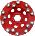 Diamond Grinding Cup Wheel for Hard Concrete Floor, Epoxy Coating Removal, 15 Aggressive Honeycomb Segments, 4.5 Inch 7/8" Arbor, 30/40 Grit