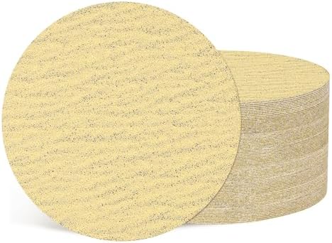 50Pcs Sanding Discs 3In 120Grit Hook and Loop Sandpapers Yellow