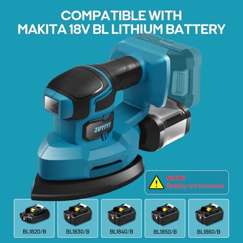 Cordless Detail Sander for Makita 18V Battery, 13000 OPM Palm Sander