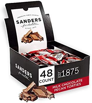 Sanders Milk Chocolate Pecan Tortie, Chocolate & Caramel Pecan Turtles, Individually Wrapped (48 Count), .5 Ounce (Pack of 48)