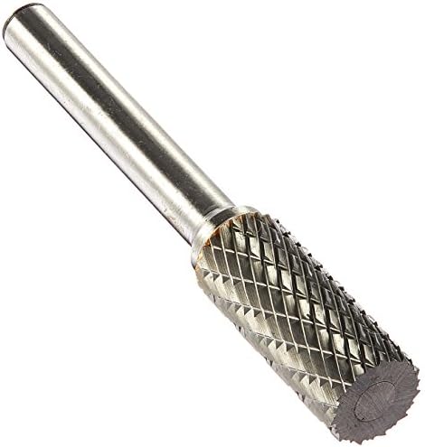 Drill America SA-4 Carbide Burr/Rotary File Cylindrical Double Cut for Die Grinder 7/16" Dia. x 1" Cut Length with 1/4" Shank and 2-3/4" Overall Length, DUL Series