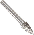 Drill America SG-3 Carbide Burr/Rotary File Tree Pointed-End Double Cut for Die Grinder 3/8" Dia. x 3/4" Cut Length with 1/4" Shank and 6" Overall Length, DUL Series