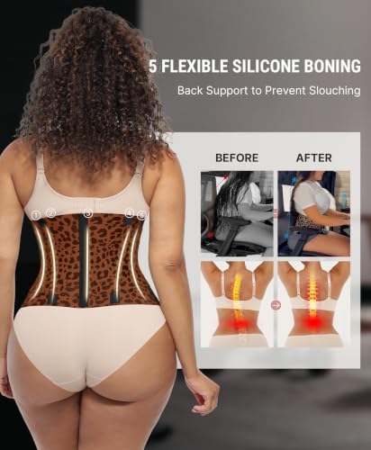 FeelinGirl Waist Trainer for Women Corset Tummy Control Faja Body Shaper