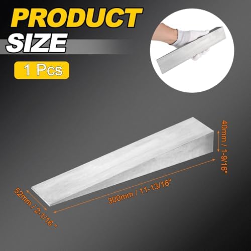HARFINGTON Stainless Steel Flange Wedge, 1-9/16" x 2-1/16" x 11-13/16" Metal Right Angle Wedge Shim Spreading Flange Triangle Pipefitting Welding Underpinning Tool for Lathe Milling Machine