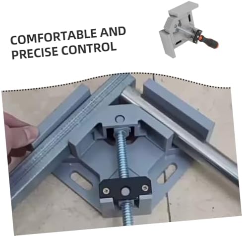 Sewroro 90 Degree Corner Clamp for Woodworking Aluminum Alloy Single-handle Right Angle Clamp Metal Workholding Device for Carpentry and Welding for DIY Projects