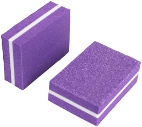Sponge Nail Buffers 300pcs Mini Nail File 100/180 Disposable Buffer Block Sponge Women Manicure Tool Polish UV Gel Lime a Ongle Wholesale(Purple)