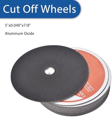 WFLNHB 50 Pack 5"x0.040"x7/8" Metal and Stainless Steel Cut Off Wheels Replacement for Angle Grinders