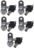 5/8" Tubular Cam Locks (180° Chrome, 5-Pack) RV Toolbox Cabinet Replacement