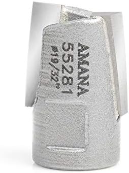 Amana Tool 55281 Carbide Tipped Mortising Screw Down Shear Cutter 19/32 D x 9/16 CH x 1/4-28 Thread