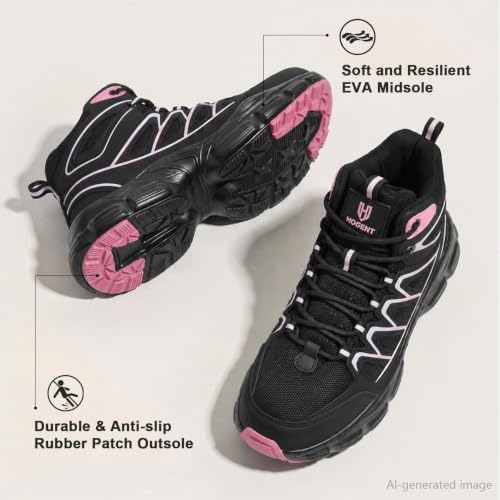 Hogent Steel Toe Shoes for Men Women - Non Slip & Lightweight Work Shoes