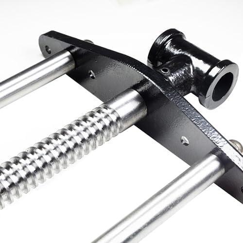 HFS(R) 9 Inch Woodworking Bench Vise, Heavy Duty Front Screw Vise for Workbench Chrome plating Leg Vise Hardware Woodworking with Mounting Screws