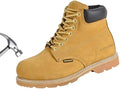 Work Boots for Men, Steel Toe, Leather, Oil, Slip and Heat Resistant Heavy Duty Wide Industrial & Construction Safety Boots, US 7-17 M & W
