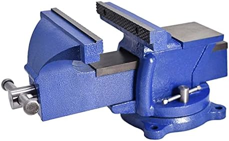 6-Inch Heavy Duty Bench Vises Tool with Swivel Base, Metal Milling with Locking 360-Degree Swivel Anvil