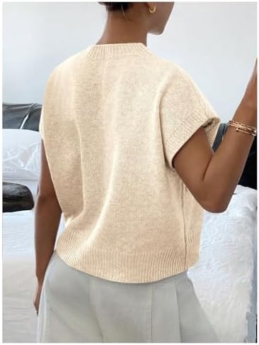 SOLY HUX Women's Short Sleeve Business Casual Sweater