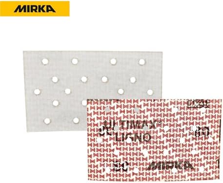 Mirka Abrasive Sheets Ultimax Ligno 3x5 Hook and Loop P80 50 Pack
