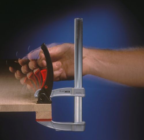 BESSEY KliKlamp Series Ratchet Action Lever Clamp - 12-Inch -KLI3.008 - Fast Action, Heavy Duty Clamps for Woodworking, Carpentry, & Cabinetry - Professional Grade for DIY and Home Improvement