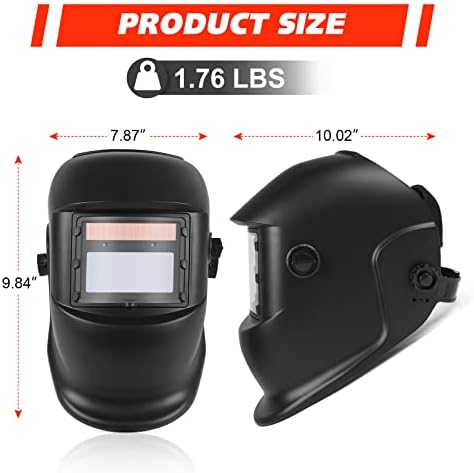 Welding True Color Helmet Auto Darkening Hood with Adjustable Shade Range 4/9-13 for TIG MIG ARC Welder Mask