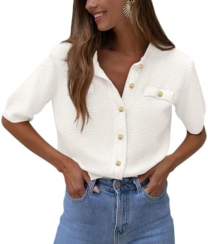 PRETTYGARDEN Women's Summer Casual Button Down Shirts