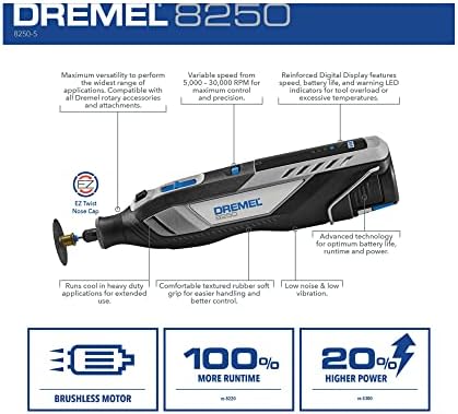 Dremel 8250 12V Lithium-Ion Battery Cordless Rotary Tool Bundle
