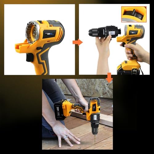 NEWONE 5-Tool Cordless Tool Combo Kit Compatible with De-Walt 20V Battery,Tool Set with Circular Saw, Drill,Reciprocating Saw, Impact Wrench, Sander with Accessories, 4.0Ah Lithium Battery and Charger