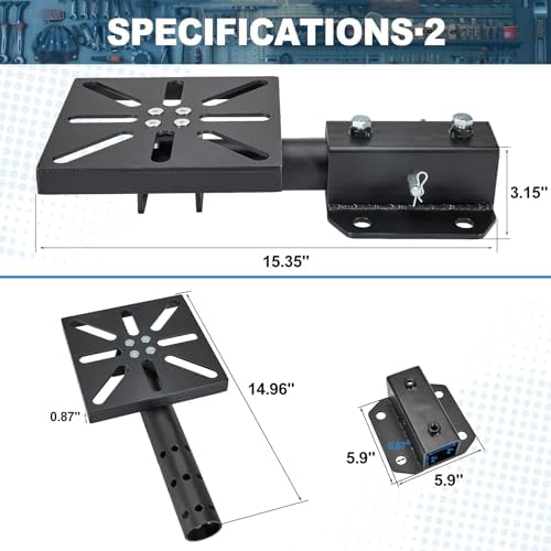 Rotating Bench Mount for Vises,Heavy-Duty Steel Vise Mount for Bench Vise and Grinder, Universal 7.9" x 7.9" Mounting Plate