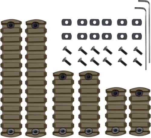 Gotical 13 Slots MLOK Picatinny Rail Section for M-Lok Handguard Flat Dark Earth Fit for 21mm Picatinny/Weaver Rails