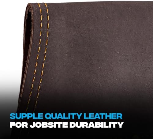 Ox Pro Full Grain Leather Tool Pouches - Made with Double Stitching and Rivet Reinforced Pockets