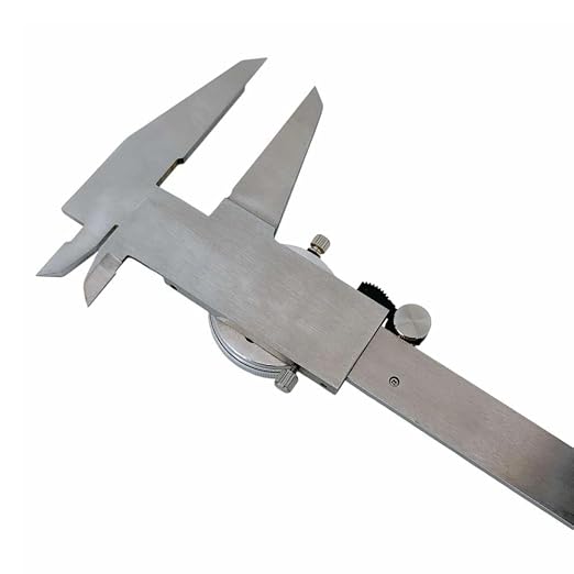 Stainless Steel 12" Mechanical Dial Caliper Measures Outside Inside Ruler Scale