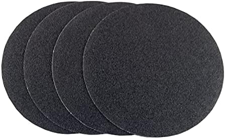 5 inch Sanding Discs Hook and Loop Round Sand Paper Discs, Black Silicone Carbide No Hole Hook and Loop Sanding Disc, 40 Grit Orbital Sander Pads for Wood, Auto Body, Paint & Plastics 25 Pack