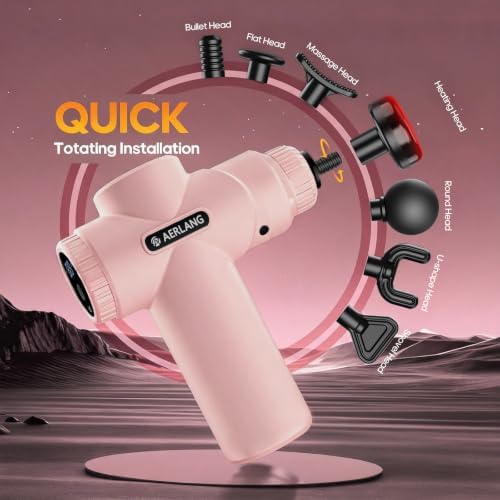 AERLANG Birthday Gifts for Women Massage Gun with Heat deep Tissue Pink