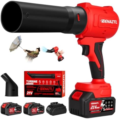 Leaf Blower Cordless with 2 X 4.0Ah Batteries and Charger for Yard Leaves