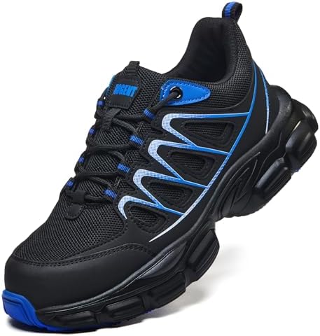 Hogent Steel Toe Shoes for Men Women - Non Slip & Lightweight Work Shoes