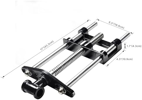 HFS(R) 9 Inch Woodworking Bench Vise, Heavy Duty Front Screw Vise for Workbench Chrome plating Leg Vise Hardware Woodworking with Mounting Screws