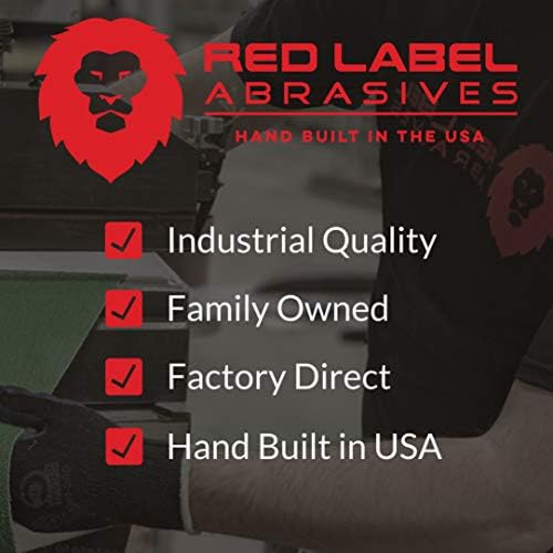Red Label Abrasives 2 X 72 Inch Coarse/Medium Grit EdgeCore Ceramic Grinding Sanding Belts, 10 Pack Assortment