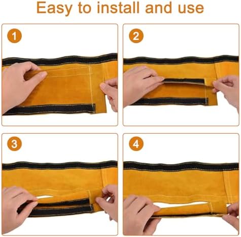25FT TIG Welding Torch Cable Cover Resistant Leather Black Hose Cover 7.6 Meters with Cowboy for ZIPP er Jacket For TIG/MIG Yellow