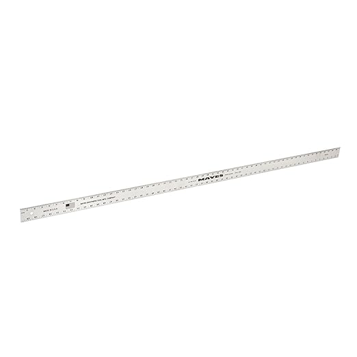 Mayes 10210 60 Inch Straight Edge Aluminum Ruler, Heavy Duty 60 Inch Ruler with Standard Measurements, Extra Thick Precision Straight Edge, Made in USA